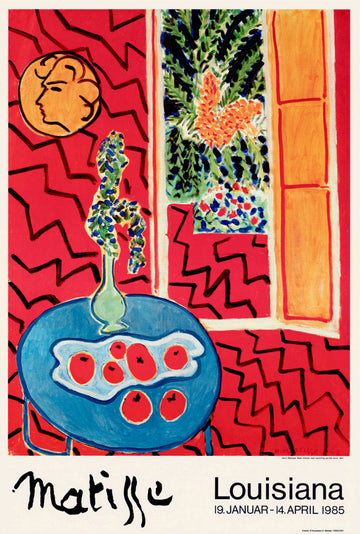 Rødt interiør med opstilling (1947), 1985