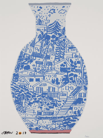 Blue Frimkess Landscape Pot, 2017