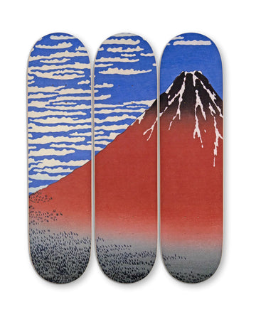 Fine Wind Clear Morning (Red Fuji) Skatedeck (Set of 3), 2025