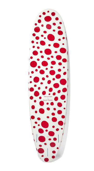 White & Red Infinity Dots Surfboard, 2012