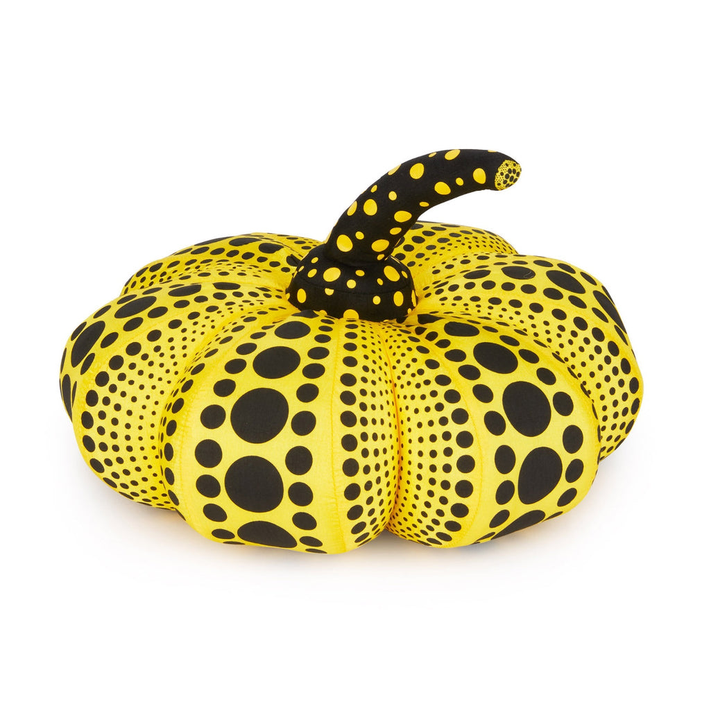 (Small) Pumpkin Soft Yellow and Black Plush Sculpture, ca. 2004