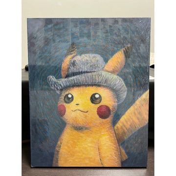 Pikachu inspired by Self-portrait with Grey Felt Hat Canvas (Pokémon centre x Van Gogh Museum), 2023