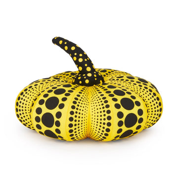 (Small) Pumpkin Soft Yellow and Black Plush Sculpture, ca. 2004