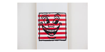 Untitled (Smile on Stripes) Skateboard Deck, 2022