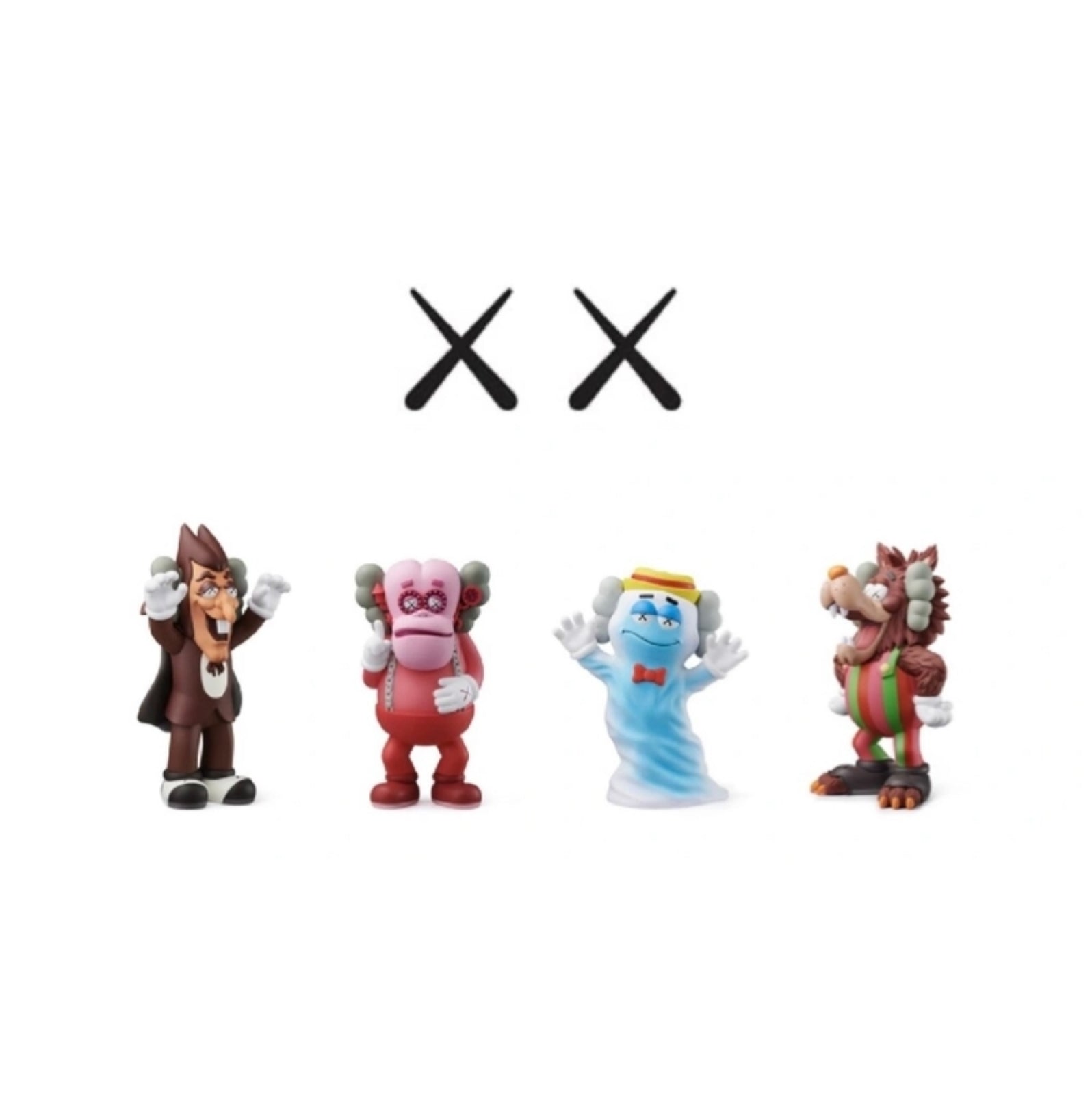 Kaws Monsters - Count Chocula, Franken Berry, Boo Berry, and Fruit Brute (Set of 4), 2024