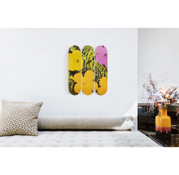 Flowers – Lime / Orange Skateboard Deck, 2019