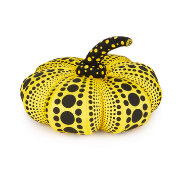 Set of 2 (Large) Pumpkin Soft Yellow and Red Plush Sculpture, ca. 2004