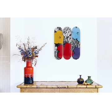 Flowers - Grey / Red Skateboard Decks, 2019